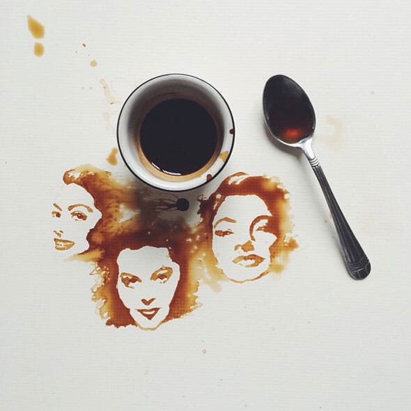 Awesome Spilled Coffee Art 2 CoffeeNWine