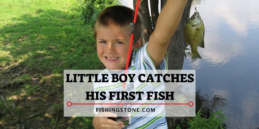 Little Boy Catches his First Fish Very Cute Fishing Video